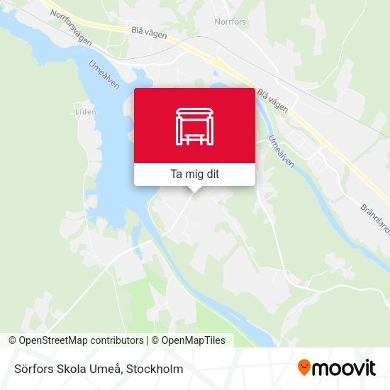 Sörfors Skola Umeå karta