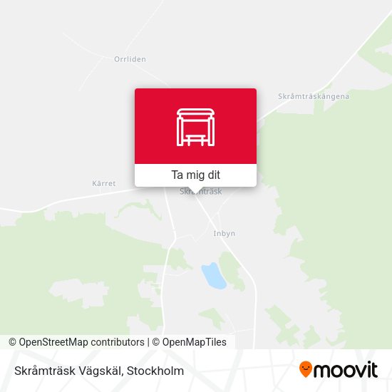 Skråmträsk Vägskäl karta