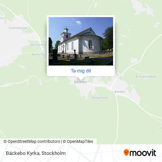 Bäckebo Kyrka karta