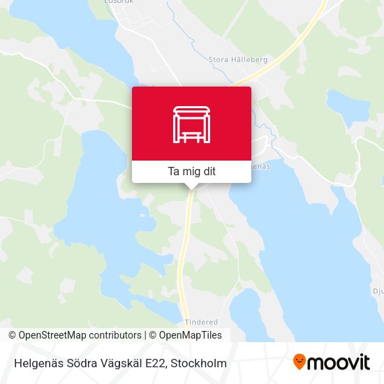 Helgenäs Södra Vägskäl E22 karta
