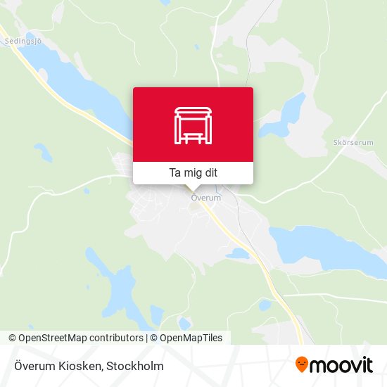 Överum Kiosken karta