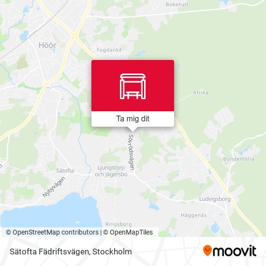 Sätofta Fädriftsvägen karta