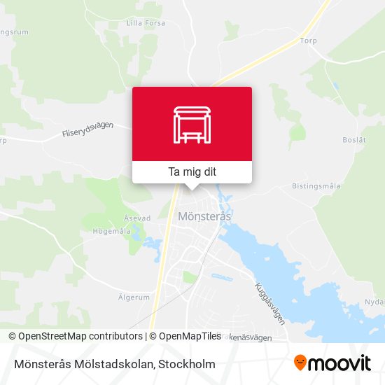 Mönsterås Mölstadskolan karta