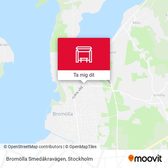 Bromölla Smedåkravägen karta