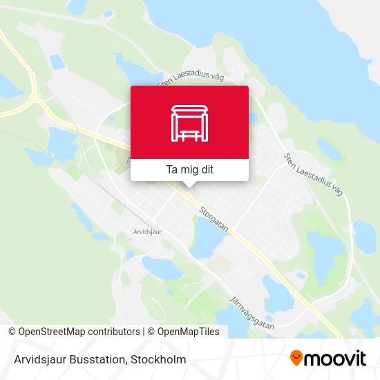 Arvidsjaur Busstation karta
