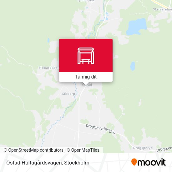 Östad Hultagårdsvägen karta