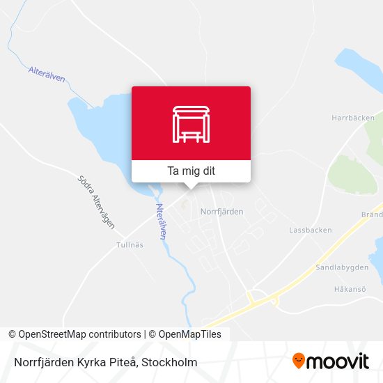 Norrfjärden Kyrka Piteå karta