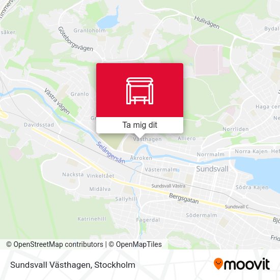 Sundsvall Västhagen karta