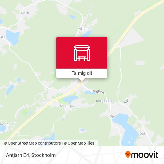 Antjärn E4 karta