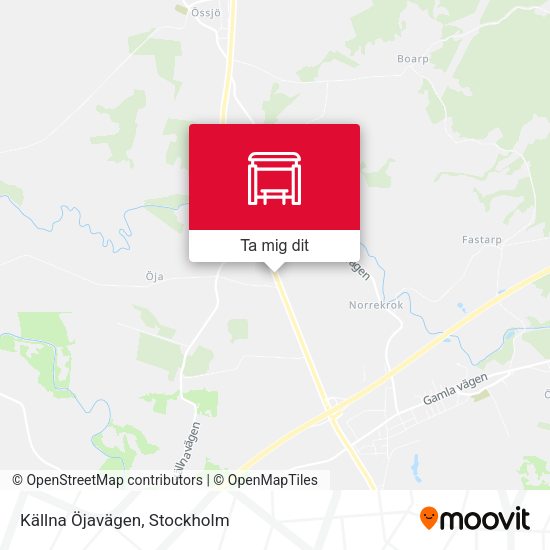 Källna Öjavägen karta