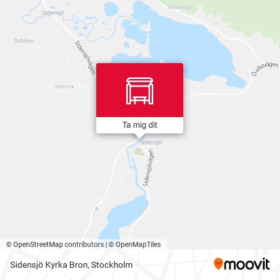Sidensjö Kyrka Bron karta