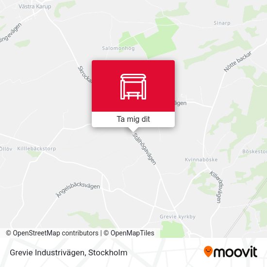 Grevie Industrivägen karta