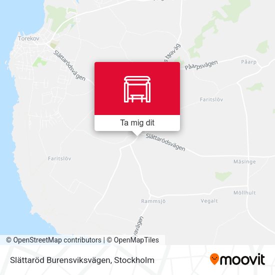 Slättaröd Burensviksvägen karta