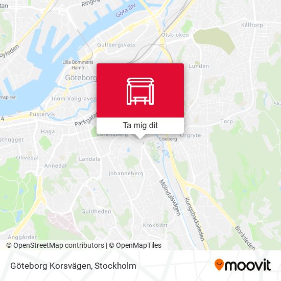 Göteborg Korsvägen karta