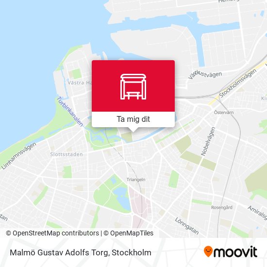 Malmö Gustav Adolfs Torg karta