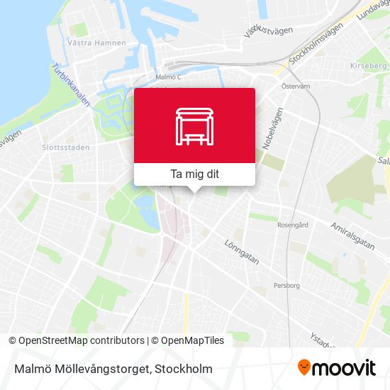 Malmö Möllevångstorget karta
