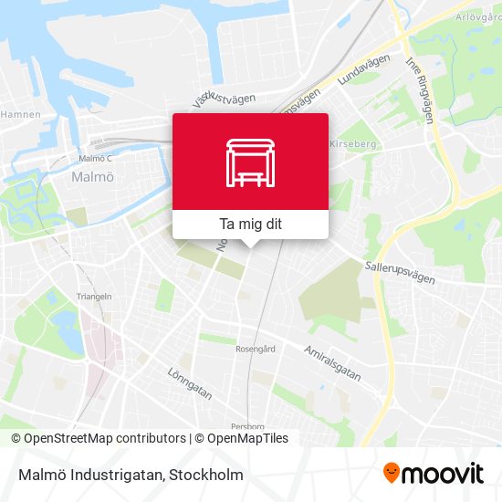 Malmö Industrigatan karta