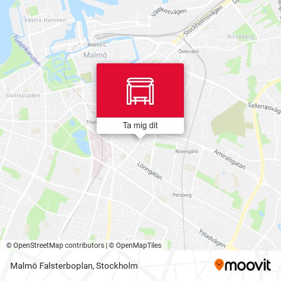 Malmö Falsterboplan karta