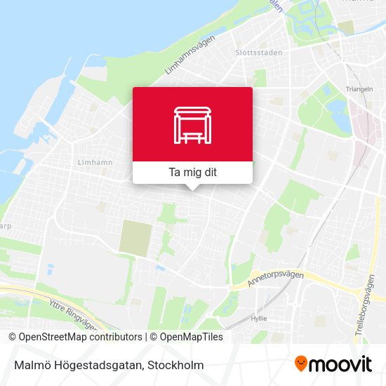 Malmö Högestadsgatan karta