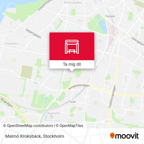 Malmö Kroksbäck karta