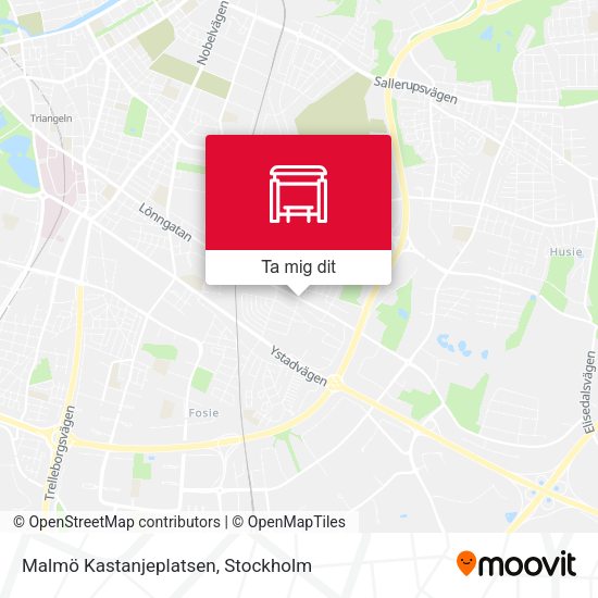 Malmö Kastanjeplatsen karta