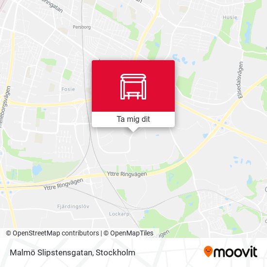 Malmö Slipstensgatan karta