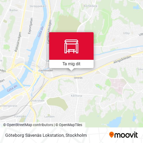 Göteborg Sävenäs Lokstation karta