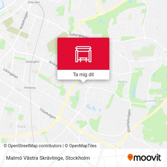 Malmö Västra Skrävlinge karta
