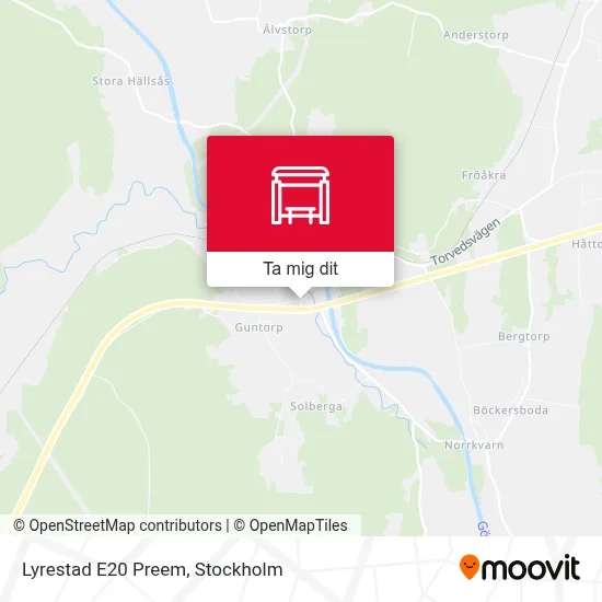 Lyrestad E20 Preem karta