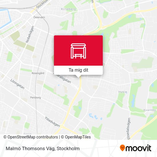 Malmö Thomsons Väg karta