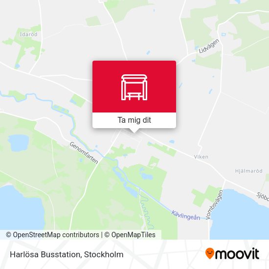 Harlösa Busstation karta
