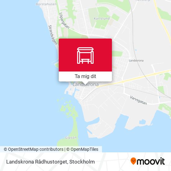 Landskrona Rådhustorget karta