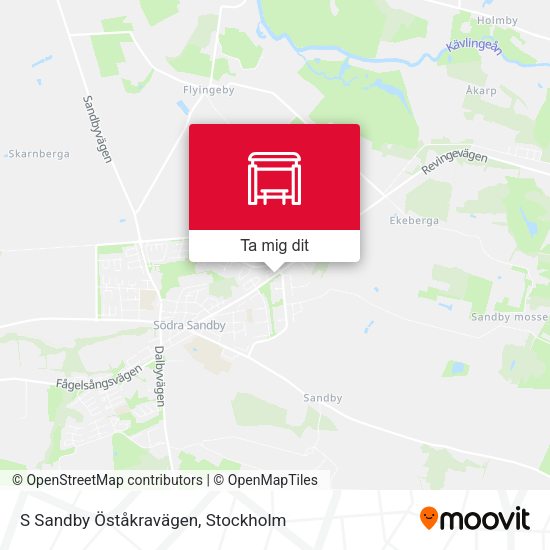 S Sandby Öståkravägen karta