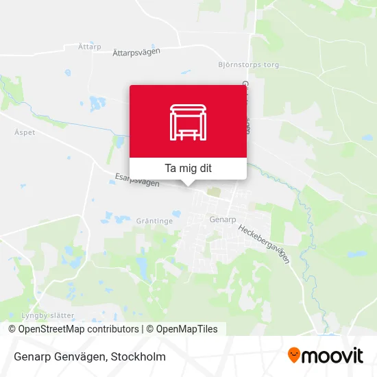 Genarp Genvägen karta