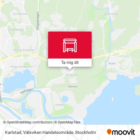 Karlstad, Välsviken Handelsområde karta