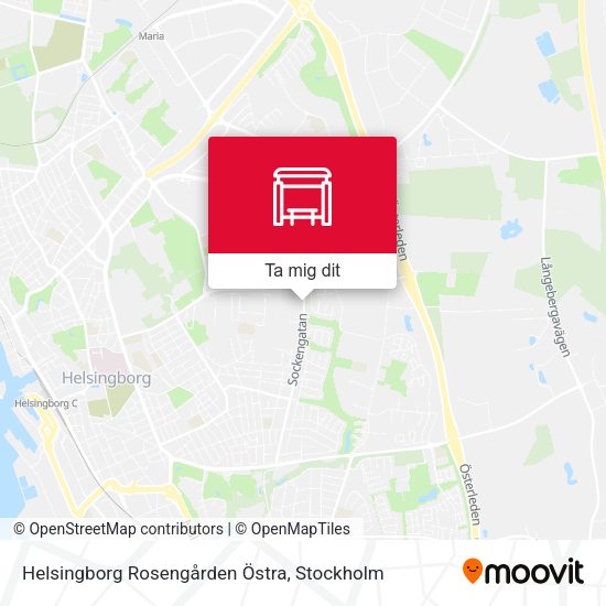 Helsingborg Rosengården Östra karta