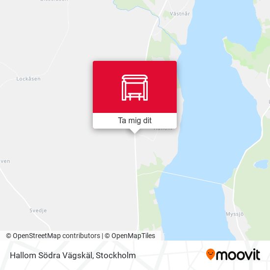 Hallom Södra Vägskäl karta