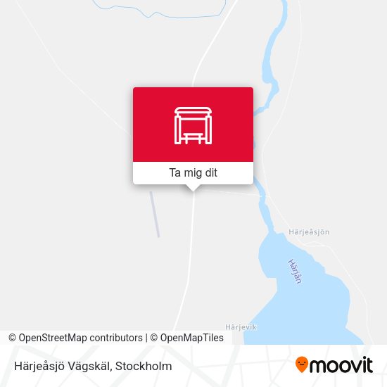 Härjeåsjö Vägskäl karta