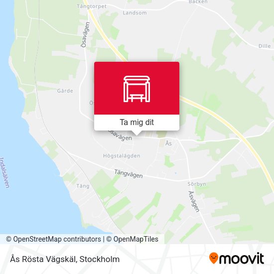 Ås Rösta Vägskäl karta