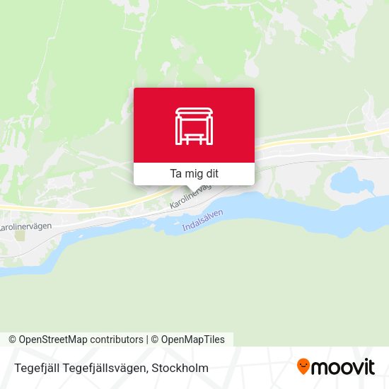 Tegefjäll Tegefjällsvägen karta