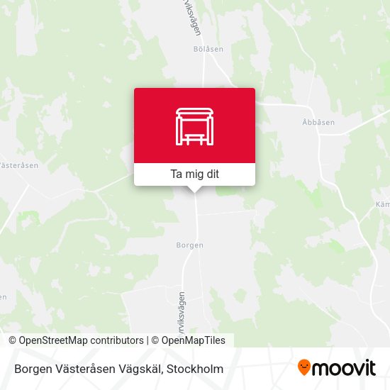 Borgen Västeråsen Vägskäl karta