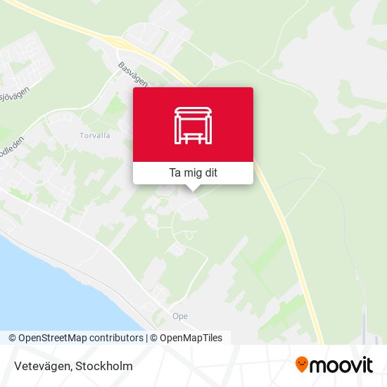 Vetevägen karta