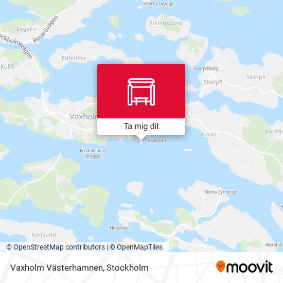 Vaxholm Västerhamnen karta