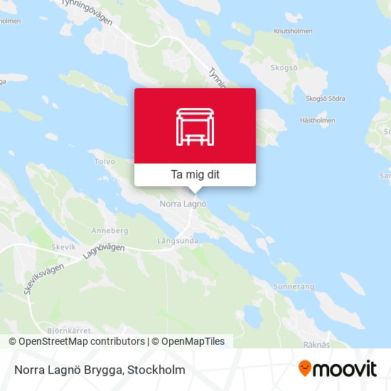 Norra Lagnö Brygga karta