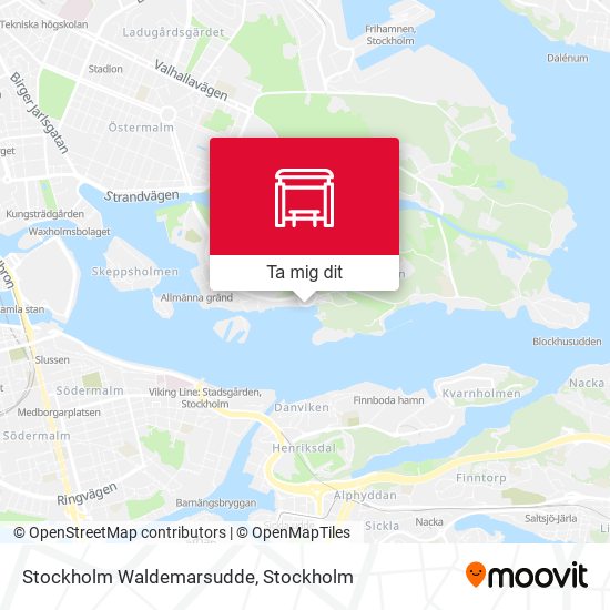 Stockholm Waldemarsudde karta