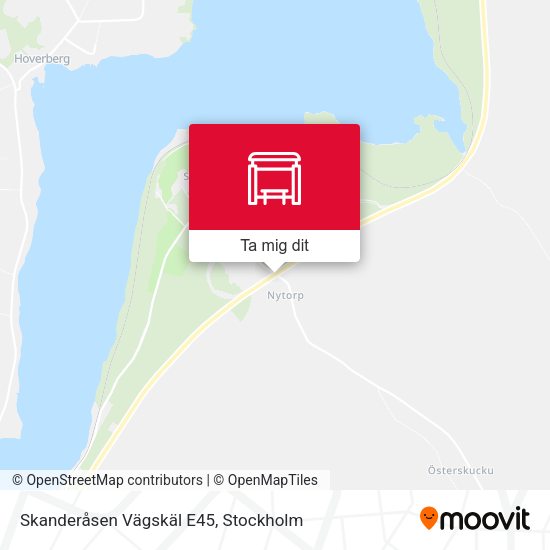 Skanderåsen Vägskäl E45 karta