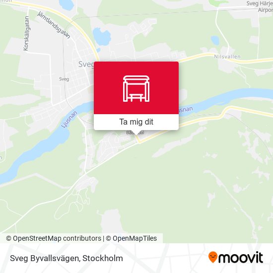 Sveg Byvallsvägen karta