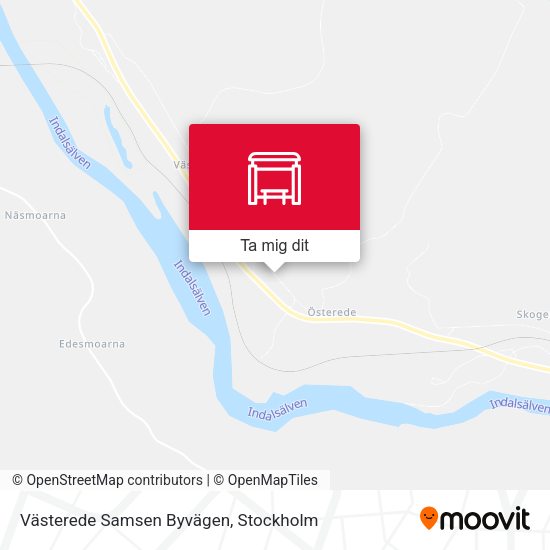 Västerede Samsen Byvägen karta