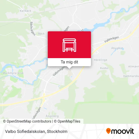 Valbo Sofiedalskolan karta