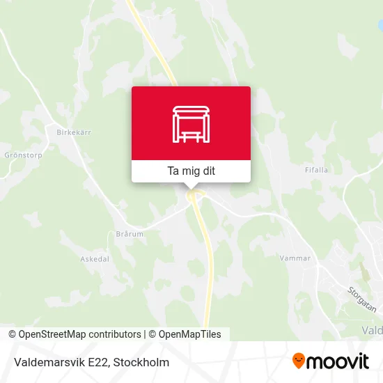 Valdemarsvik E22 karta